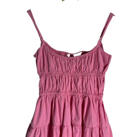 Ciao Lucia Fabia Pink Sleeveless Ruched Barbiecore Party Midi Dress Size Small - Picture 11 of 15
